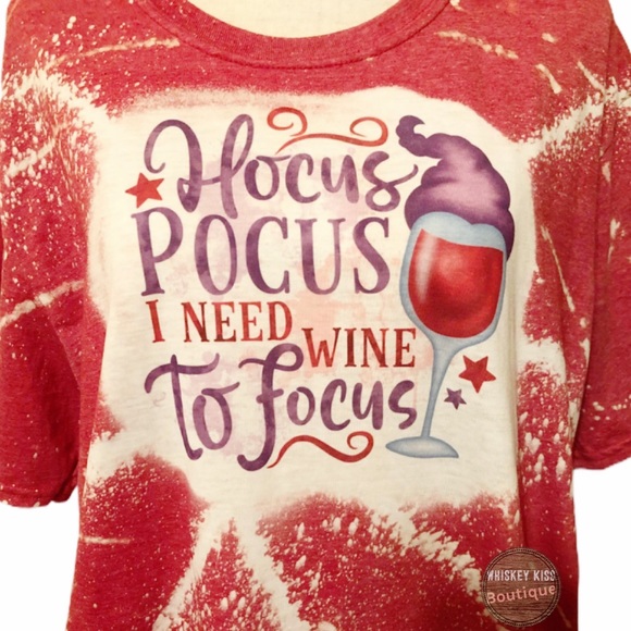 Whiskey Kiss Tops - WHISKEY KISS Hocus Pocus Wine Tie Dye Graphic Tee